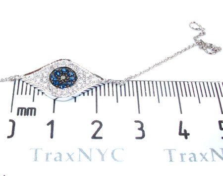 Ladies Evil Eye White Gold Two Color Diamond Bracelet 21296 - Image 6