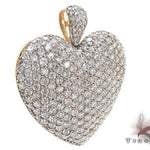 Ladies Yellow Gold Bubble Heart Pendant 20736 - Image 2