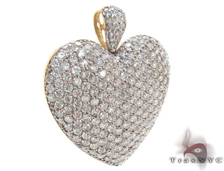 Ladies Yellow Gold Bubble Heart Pendant 20736 - Image 2
