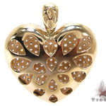 Ladies Yellow Gold Bubble Heart Pendant 20736 - Image 4