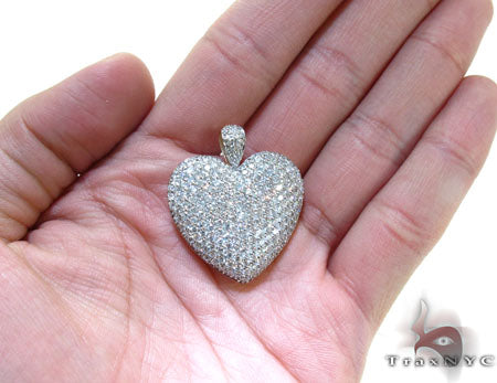 Ladies Yellow Gold Bubble Heart Pendant 20736 - Image 7