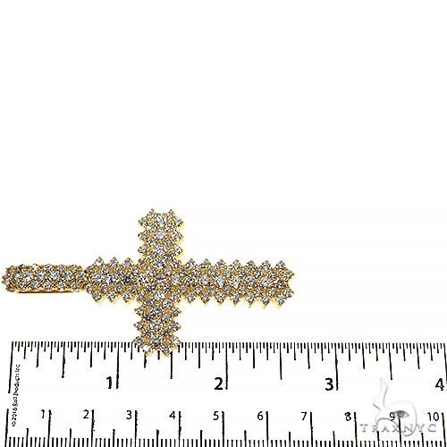 14K Gold Large Diamond Cross Pendant (Lab), photo 6 of 6