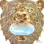 Large Grizzly Bear Opal Diamond Pendant 68854 - Image 3