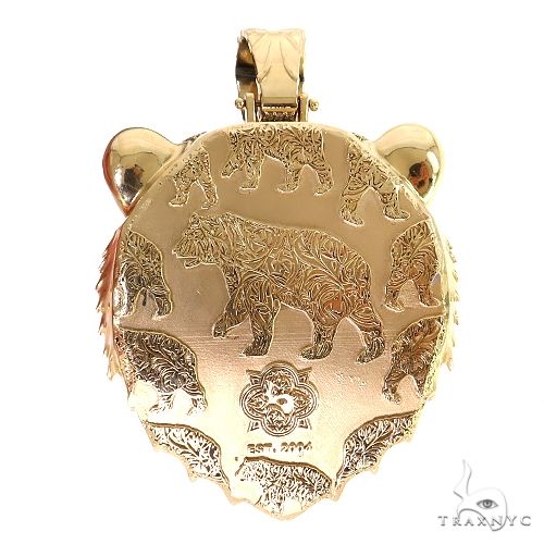 Large Grizzly Bear Opal Diamond Pendant 68854 - Image 5