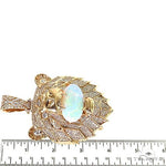 Large Grizzly Bear Opal Diamond Pendant 68854 - Image 7