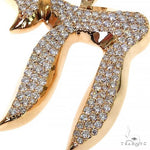 Large Jewish Chai Diamond Pendant 68736 - Image 3