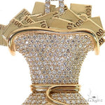Large Money Bag Diamond Pendant 68663 - Image 3