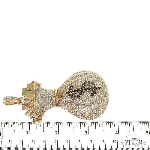 Large Money Bag Diamond Pendant 68663 - Image 7