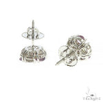 Lilac Ice Sapphire Diamond Flower Earrings 67043 - Image 3