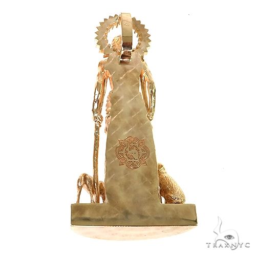 14K Gold Large St. Lazarus Pendant, photo 5 of 7