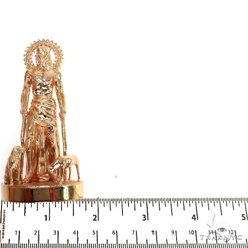 14K Gold Large St. Lazarus Pendant, photo 6 of 7