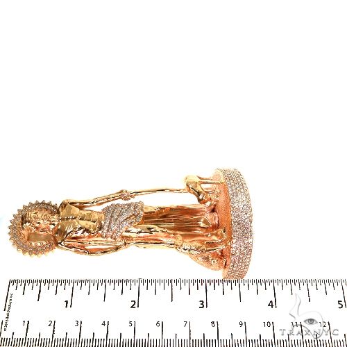 14K Gold Large St. Lazarus Diamond Pendant, photo 7 of 7