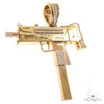 Large Uzi submachine Gun Diamond Pendant 69464 - Image 2