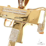 Large Uzi submachine Gun Diamond Pendant 69464 - Image 3