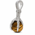 Limited Quantity Silver Eagle Claw Tiger's Eye Pendant 71558