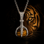 Limited Quantity Silver Eagle Claw Tiger's Eye Pendant 71558