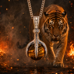 Limited Quantity Silver Eagle Claw Tiger's Eye Pendant 71558