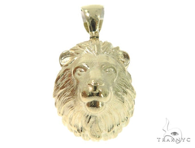 Small Lion Head Gold Pendant 45317 - Image 1