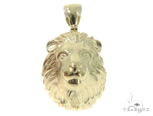 Small Lion Head Gold Pendant 45317 - Image 1
