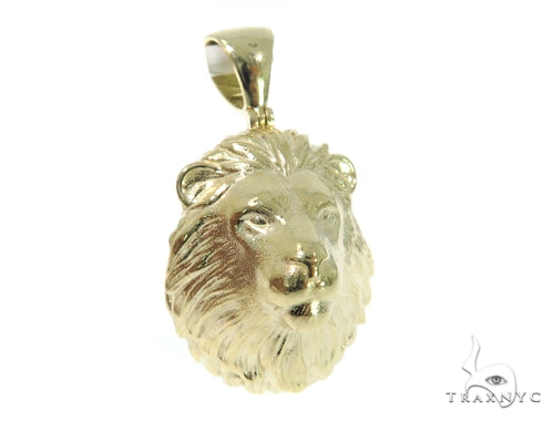 Small Lion Head Gold Pendant 45317 - Image 2