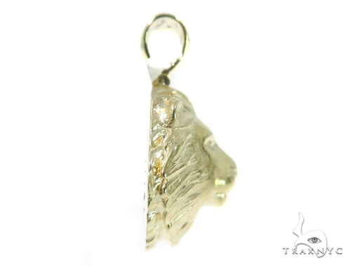 Small Lion Head Gold Pendant 45317 - Image 3