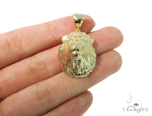 Small Lion Head Gold Pendant 45317 - Image 7