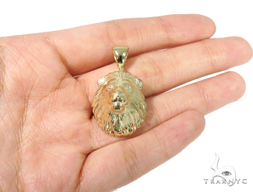 Small Lion Head Gold Pendant 45317 - Image 8