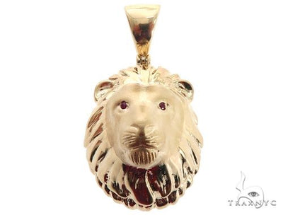 Small Lion Head Pendant with Ruby Eyes 64027 - Image 1
