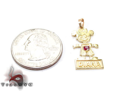 Little Girl Gold Pendant 28020 - Image 4