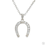 Lucky Horseshoe Diamond Pendant .925 Silver 70774 - Image 1