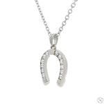 Lucky Horseshoe Diamond Pendant .925 Silver 70774 - Image 3