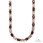 Lush Oval Orchid Tennis Necklace 69551 - Image 1