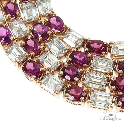 Lush Oval Orchid Tennis Necklace 69551 - Image 4