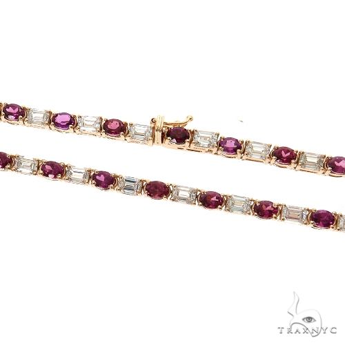 Lush Oval Orchid Tennis Necklace 69551 - Image 5