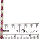 Lush Oval Orchid Tennis Necklace 69551 - Image 8