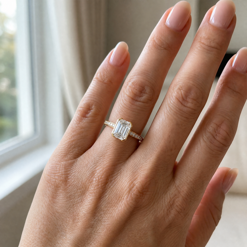 Luxe Emerald Engagement Ring 71549