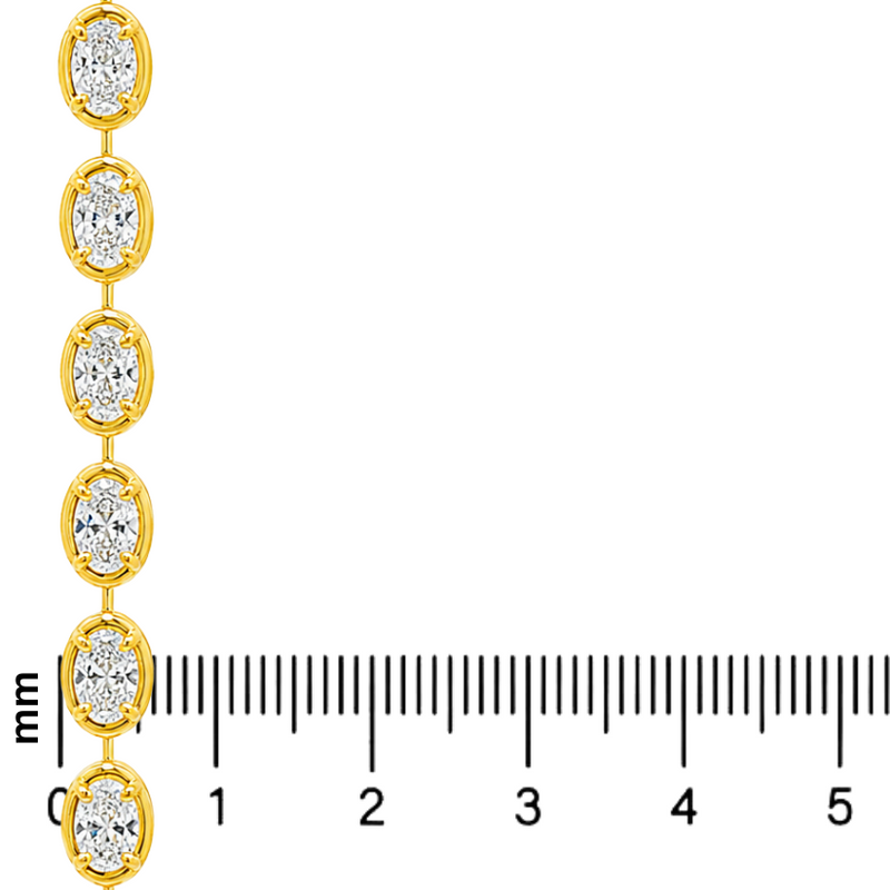Luxe Oval Tennis Bracelet in 14K gold, view 6