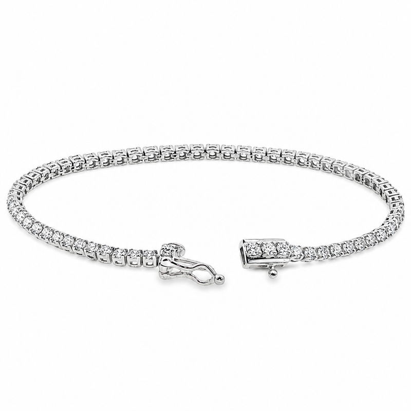 Luxury Silver Tennis Bracelet 3 Ctw 71488