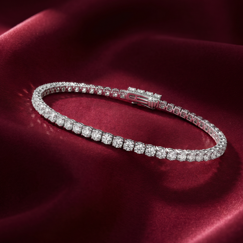 Luxury Silver Tennis Bracelet 3 Ctw 71488