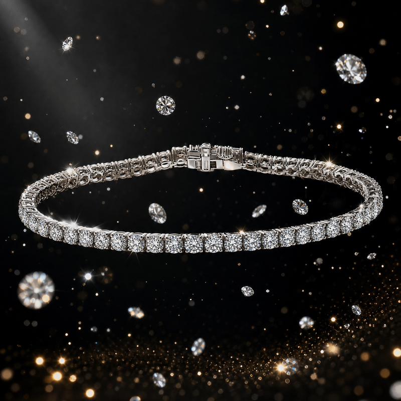 Luxury Silver Tennis Bracelet 7.02 Ct 71490