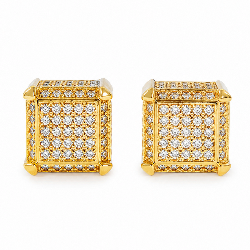 Majestic Cube Diamond Earrings 10860