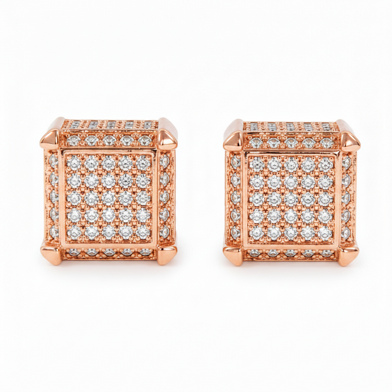 Majestic Cube Diamond Earrings 10860