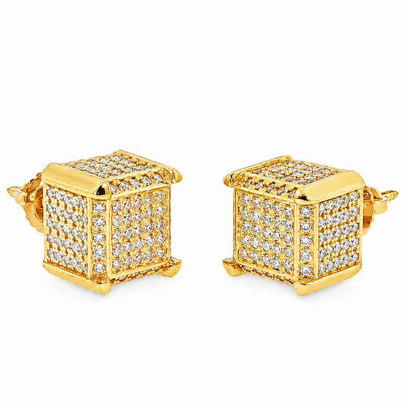 Majestic Cube Diamond Earrings 10860