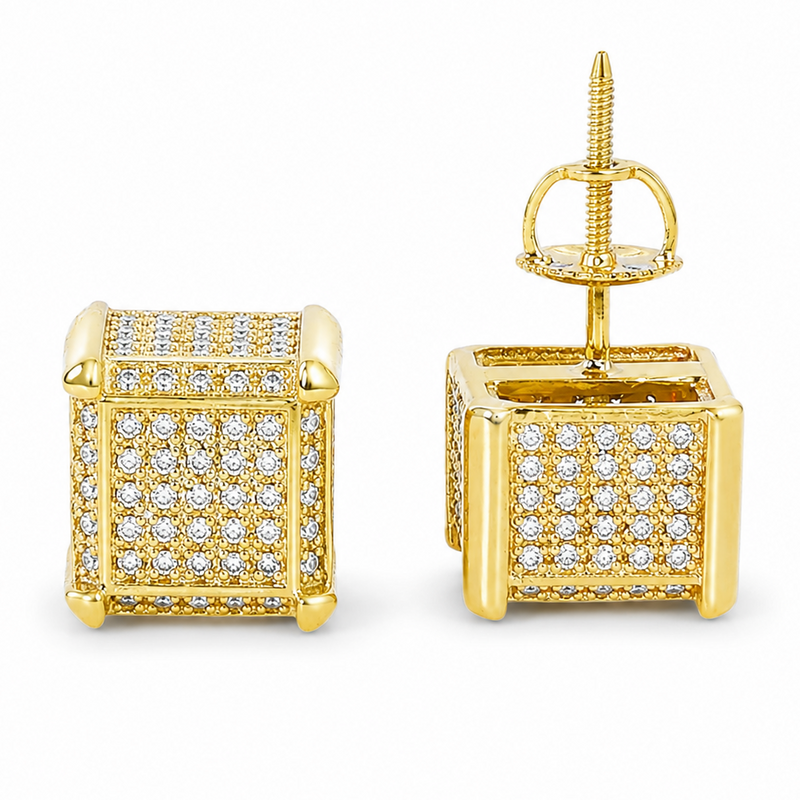 Majestic Cube Diamond Earrings 10860