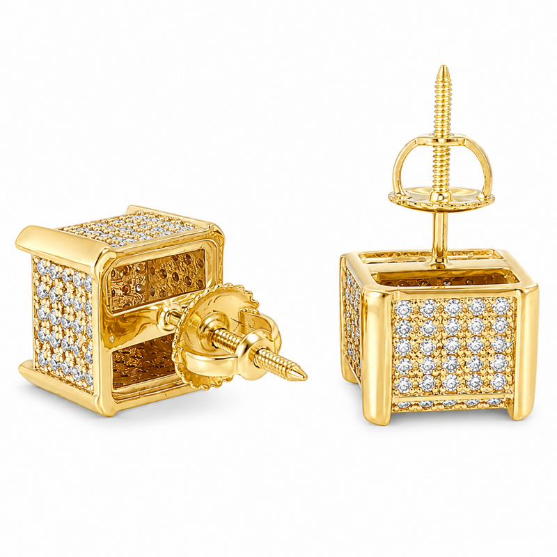 Majestic Cube Diamond Earrings 10860
