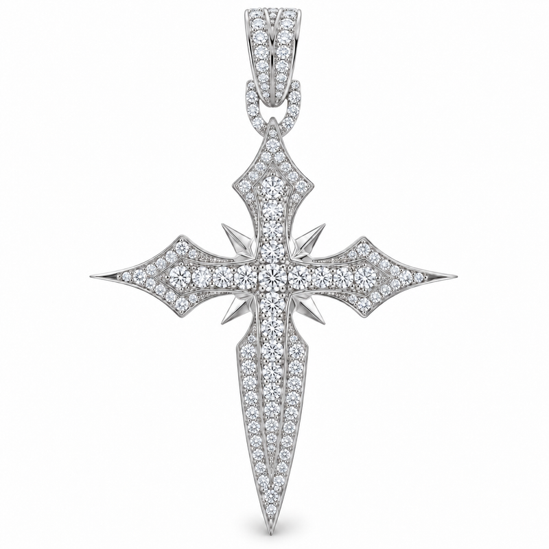 Majestic Faith Diamond Cross Pendant 71822