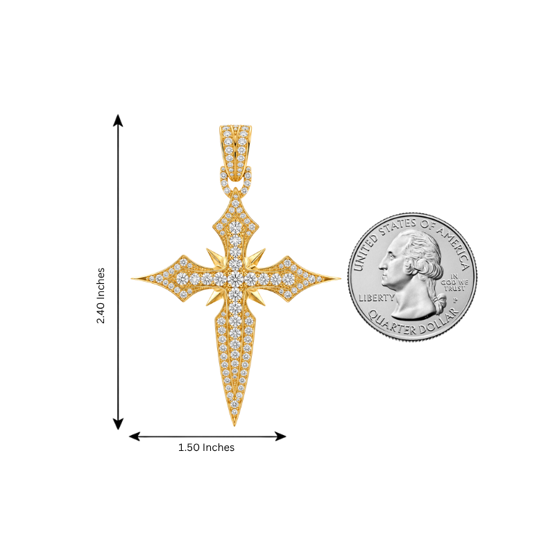 Majestic Faith Diamond Cross Pendant 71822