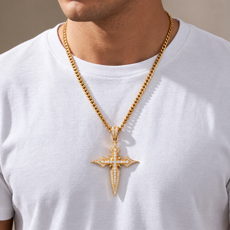 Majestic Faith Diamond Cross Pendant 71822