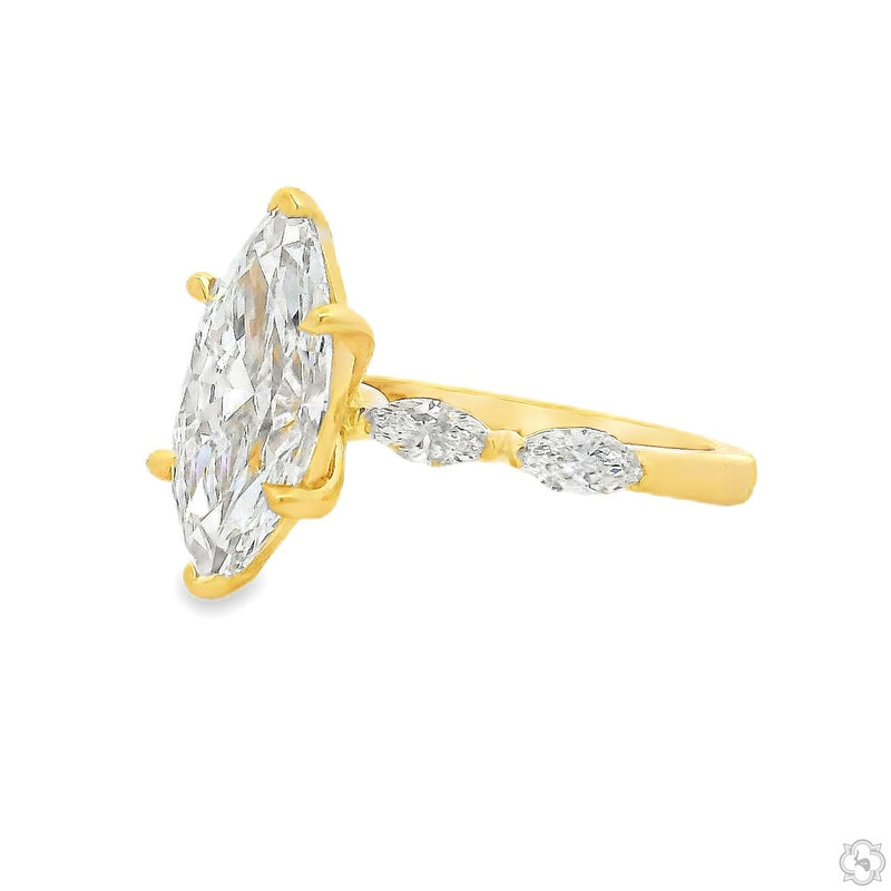 Marquise Diamond Engagement Ring 70855 - Image 4