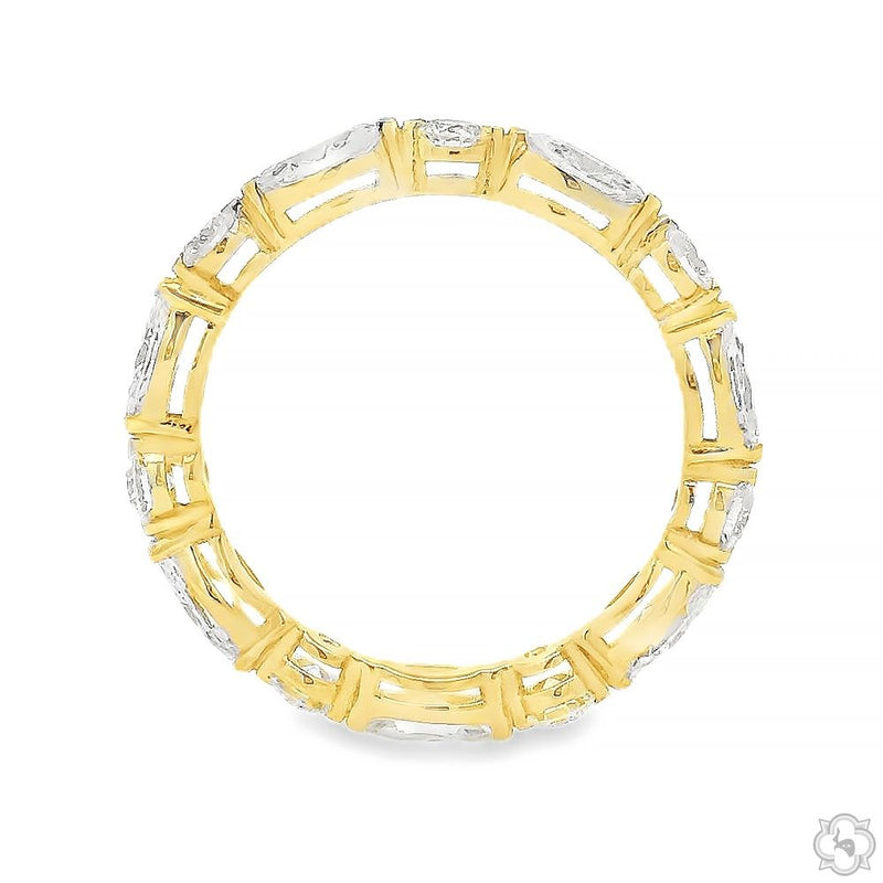 14K Gold Marquise and Round Diamond Eternity Band, photo 2 of 5